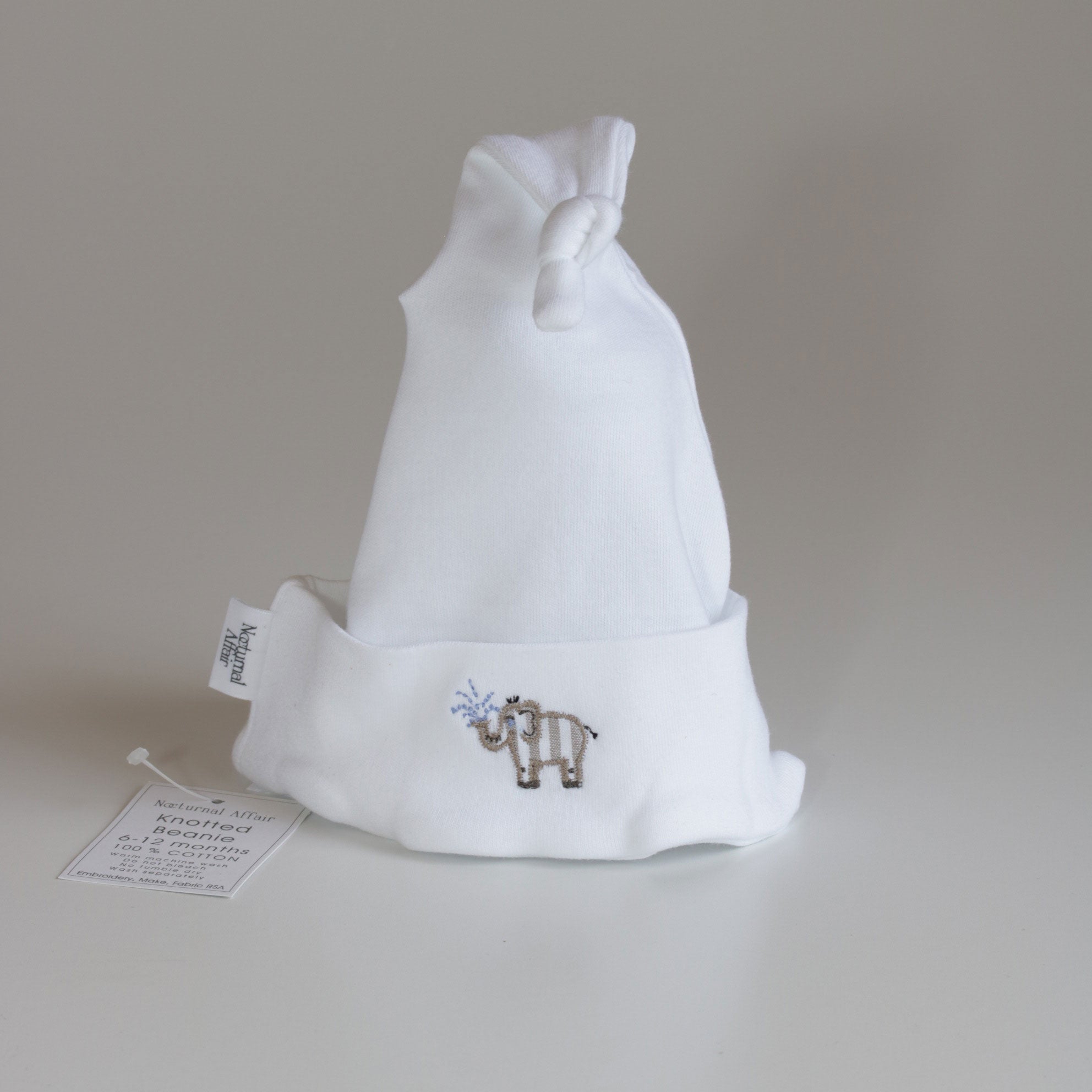 Nocturnal Affair Knotted Beanie - Elephant