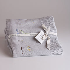 Wild Animals Cellular Baby Blanket - Grey