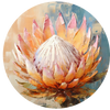 Protea - 300x300 Round Decorative Board (003)