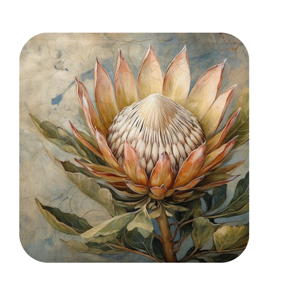 Protea Square Coaster (003)