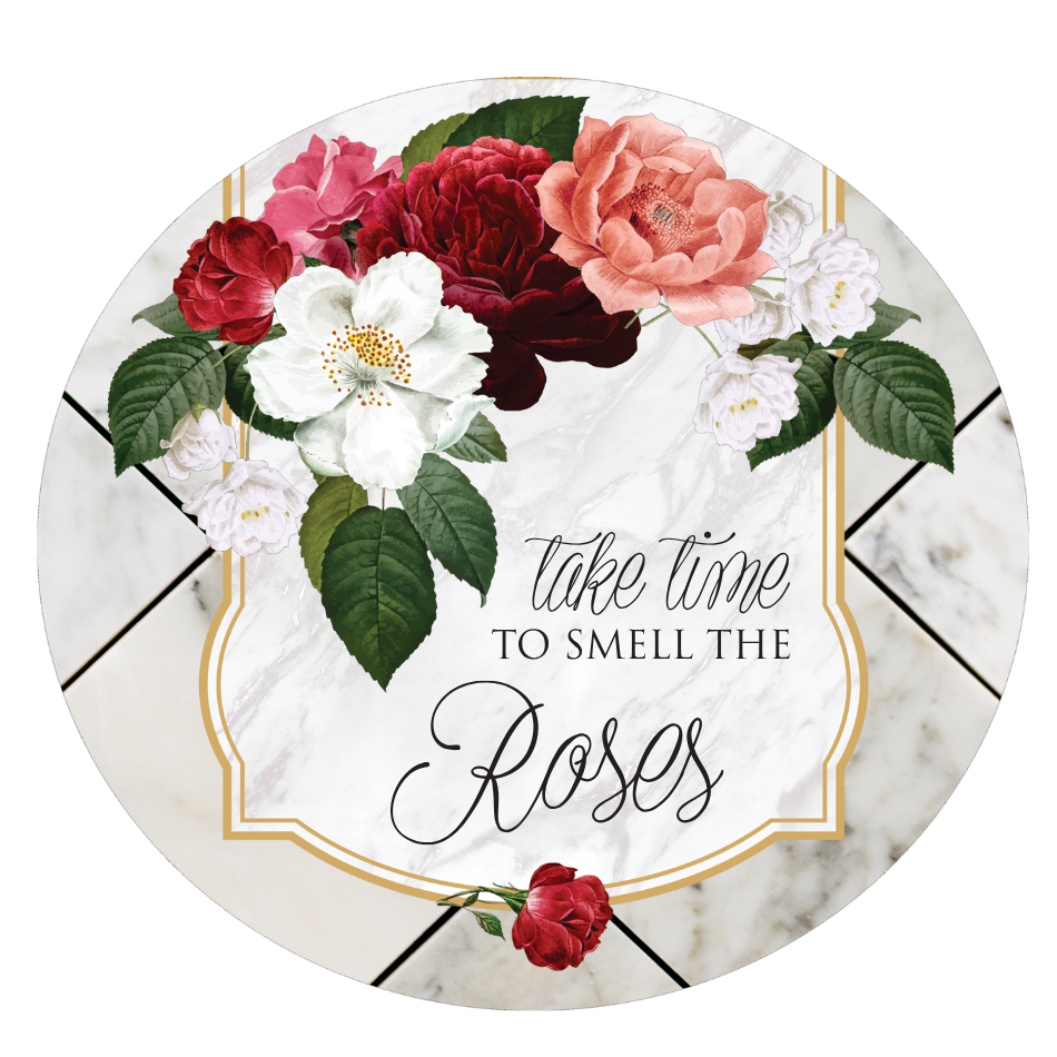 Roses - 300x300 Round Decorative Board