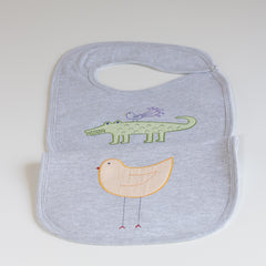 Nocturnal Affair Grey Bib - Fantasy Croc